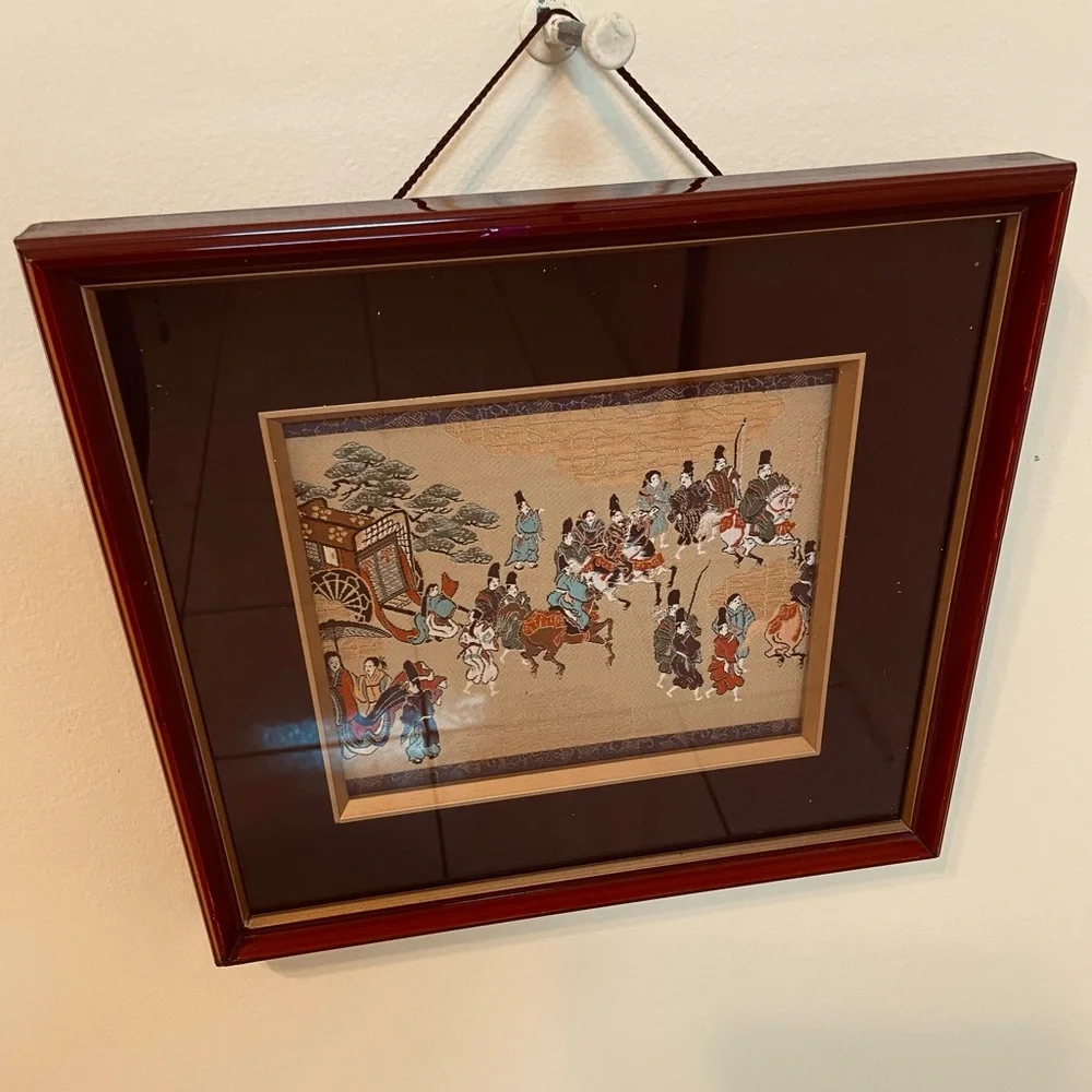 Japanese-vintage-Nishijin-Ori-woven brocade-silk & gold metallic treads-imperial - Picture 4 of 4